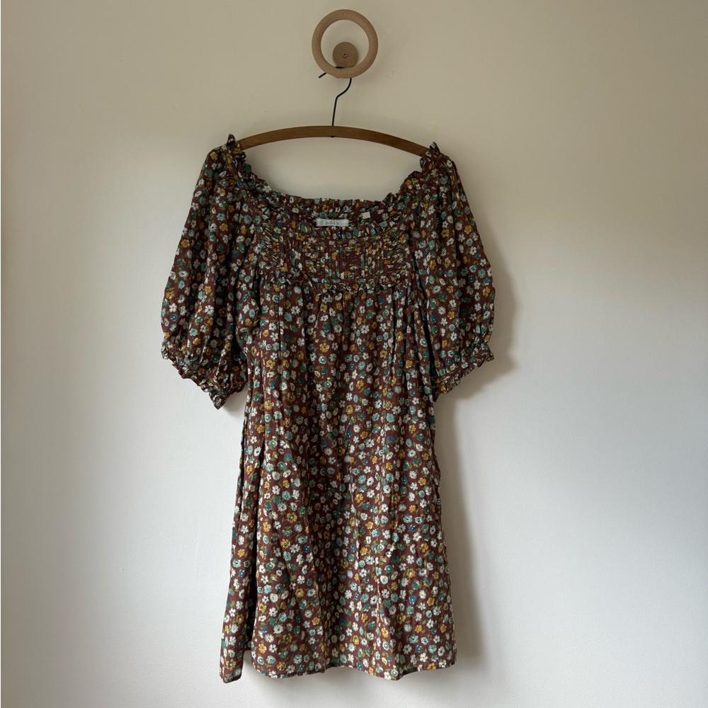 Doen Floral Puff Sleeve Mini Dress
